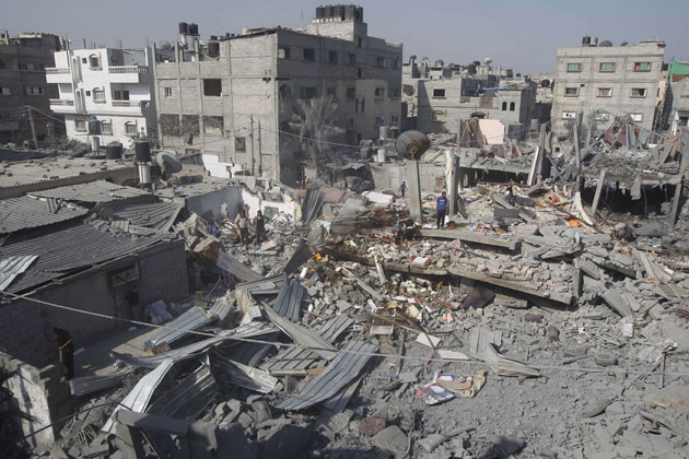 جانب من آثار العدوان الإسرائيلي المدمر على قطاع غزة (اف ب)1710589264